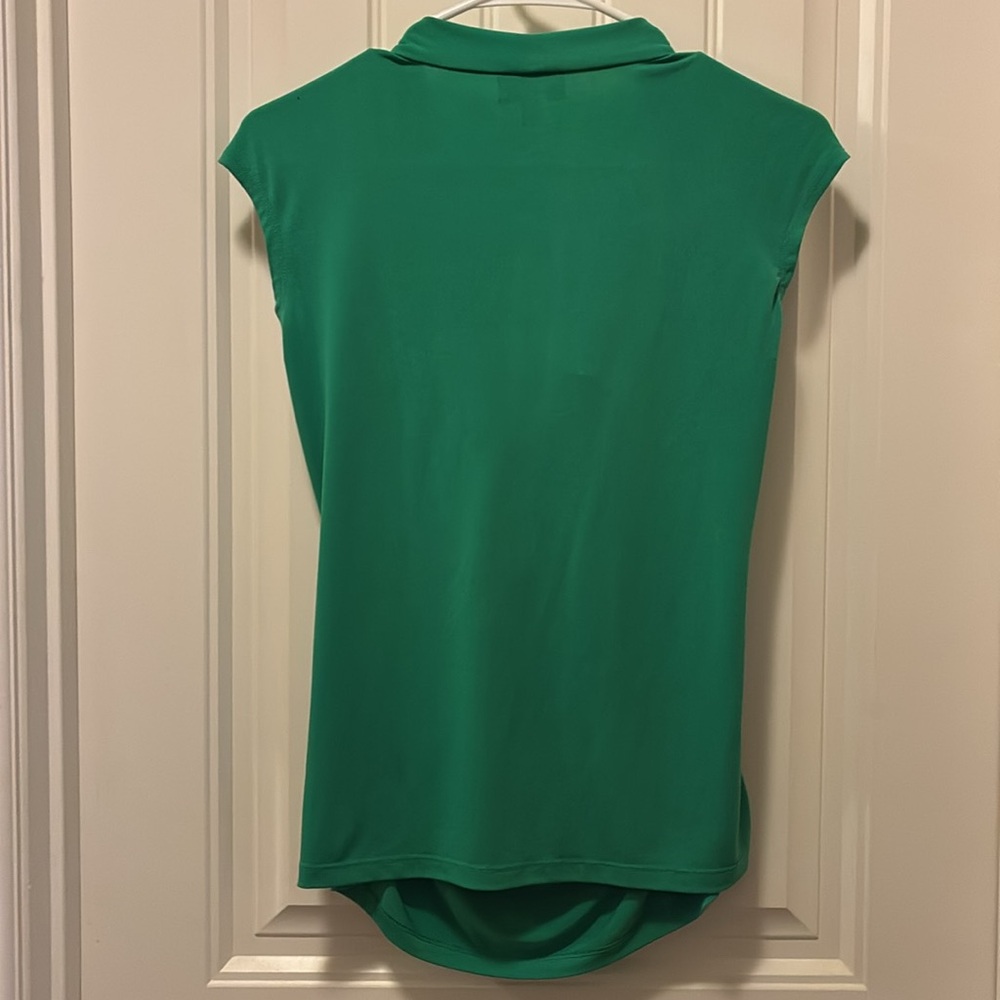 Worthington Green Cap Sleeve Draped Blouse - Picture 4 of 4